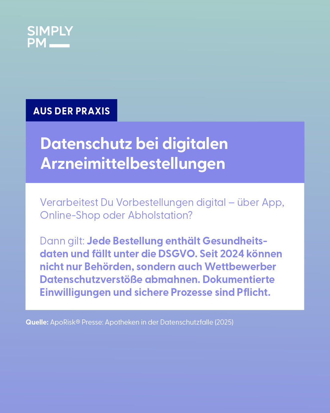 Datenschutz bei digitalen Arzneimittelbestellungen