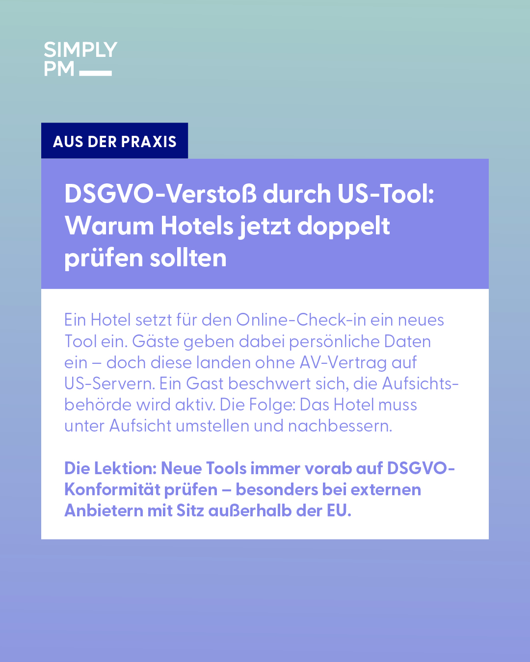 DSGVO-Verstoß beim Online-Check-In