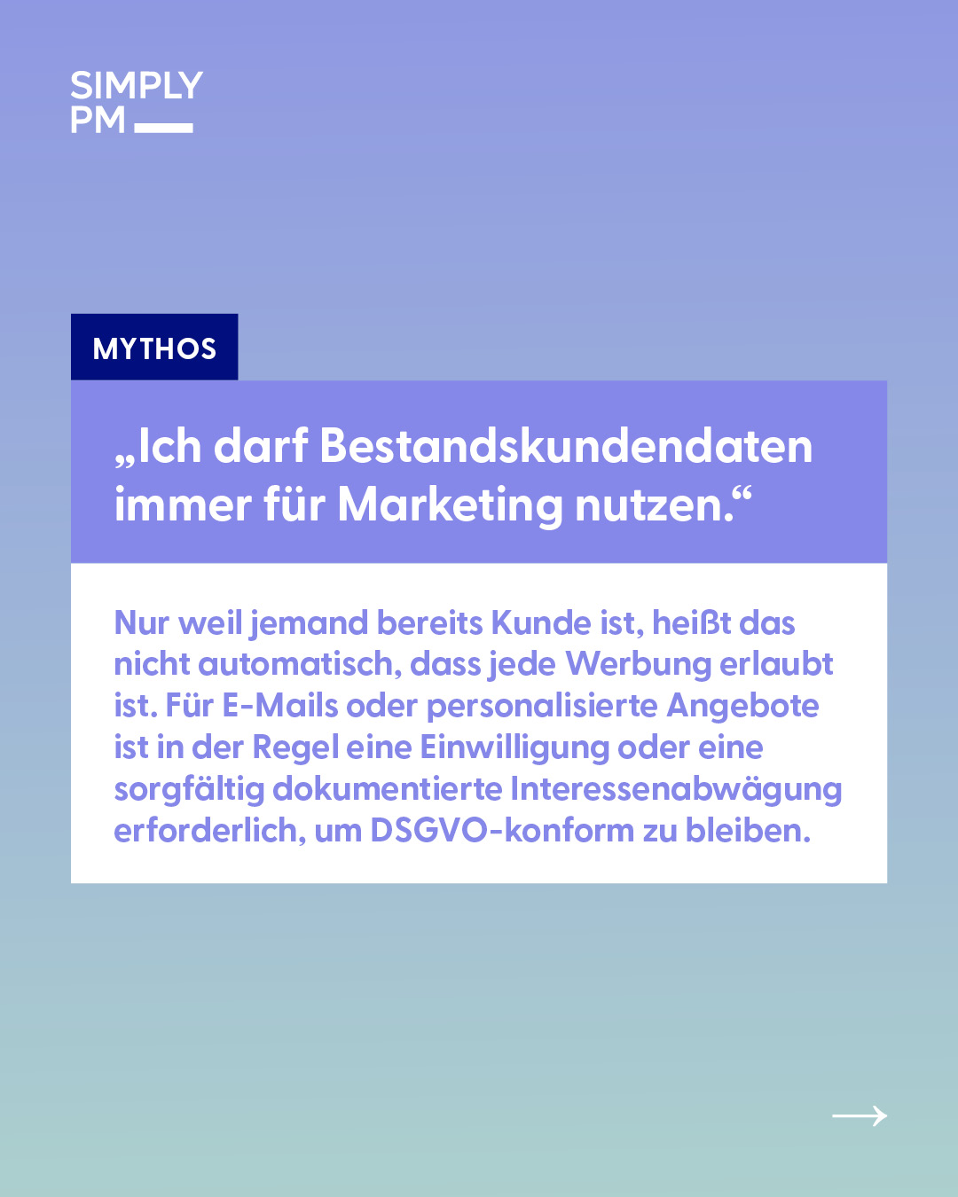 Marketing mit Bestandskundendaten?